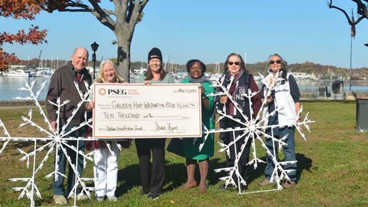 PSEG Long Island grant lights up snowflakes in Port Washington The Long Island Times