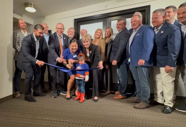 Clark Gilles Media Room Ribbon Cutting
