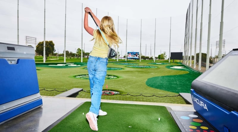 Topgolf Girl Swinging