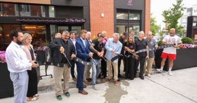 Pink Fin Ribbon Cutting