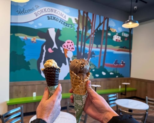 Ben & Jerry’s opens at Station Yards in Ronkonkoma Icecream Mural