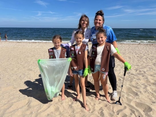 Local Girl Scouts roll up their sleeves to clean up Long Island beaches and parks Gssc Beach Cleanup 2026